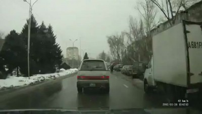 Stupid Lucky Girl - Escapes Collision with Car