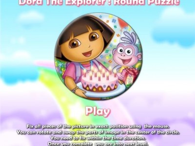 Dora the Explorer Round Puzzle