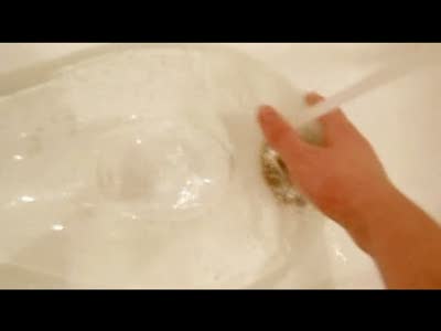 Помывка и сушка мыльного пузыря.