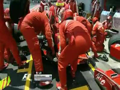 F1 Brazil fire at pit stop