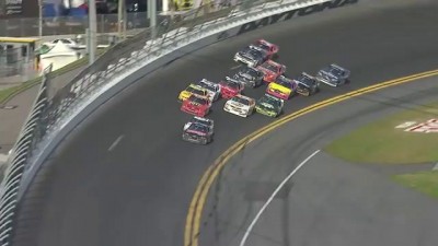 Drive4COPD Nationwide Kyle Larson crashes into fence