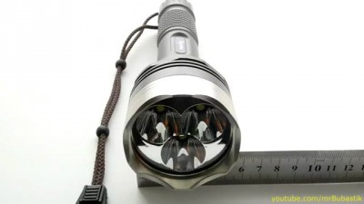 FandyFire 3900 2200-Lumen 3x CREE XM-L T6 LED Flashlight beamshots