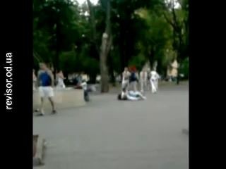 Драка с убийством на соборной площади в Одессе