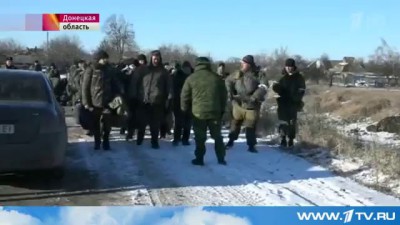 Украинские военнопленные в Дебальцево