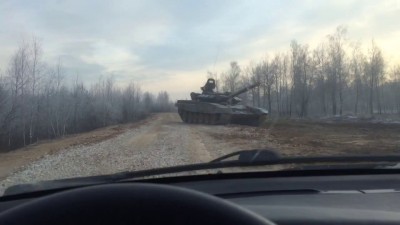Лобовое столкновение с танком