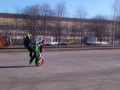 Опасные трюки на мотоцикле Стантрайдинг на Кавасаки в Нижнем Новгороде