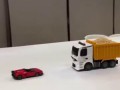 Remote-controlled truck cake complete with a horn