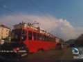 В Казани трамвай протаранил автомобиля