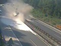 Semi Truck's Tire Explodes While Driving On The Highway