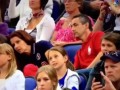 USA gymnast's Parents reactions as they watch daughter (roller coaster ride)