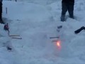 Битва снеговиков на фейерверках.