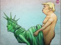 Дональд Трамп и статуя Свободы