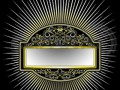 3585116-ceremonial-frame-with-silver-decoration-on-a-black-back