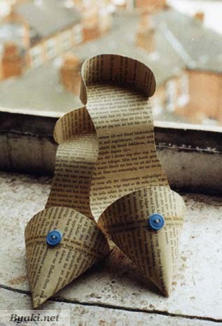 туфли из газеты