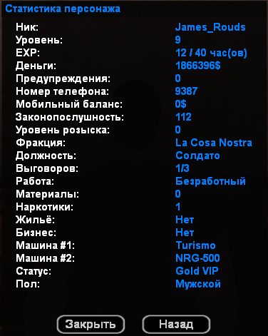 Статистика ников. Статистика самп. Статистика персонажа самп. Статистика персонажа Аризона РП. Скриншот статистики самп.