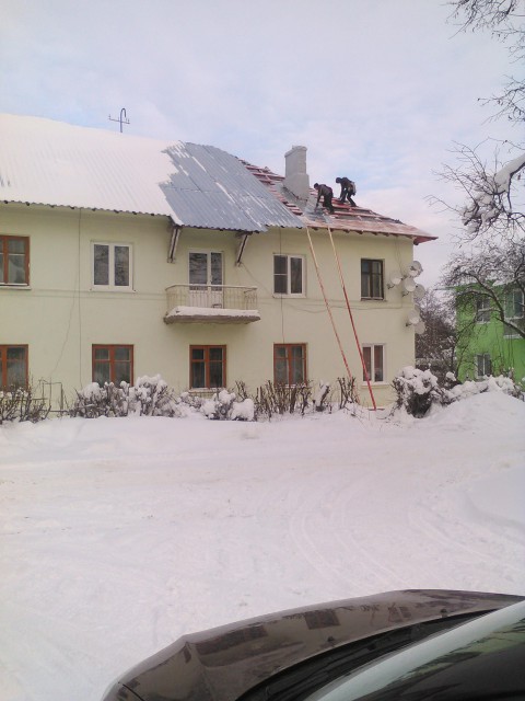 ремонт крыши в мороз