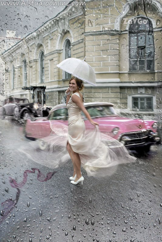 «Все капли дождя мои», (невеста после регистрации..Lol)