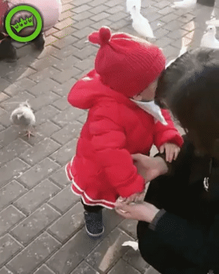 Птичка и девочка