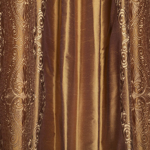 Classic-Chai-Brown-Gold-Silk-Curtains-Drapes