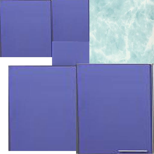 Шкафчик кухонный бело-синий