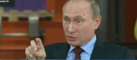 Путин показывает язык