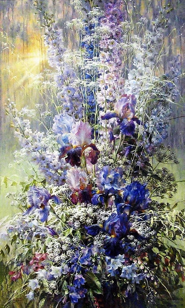 в голубых тонах