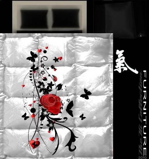 Japanese_Bed_WhiteRedBlackRose
