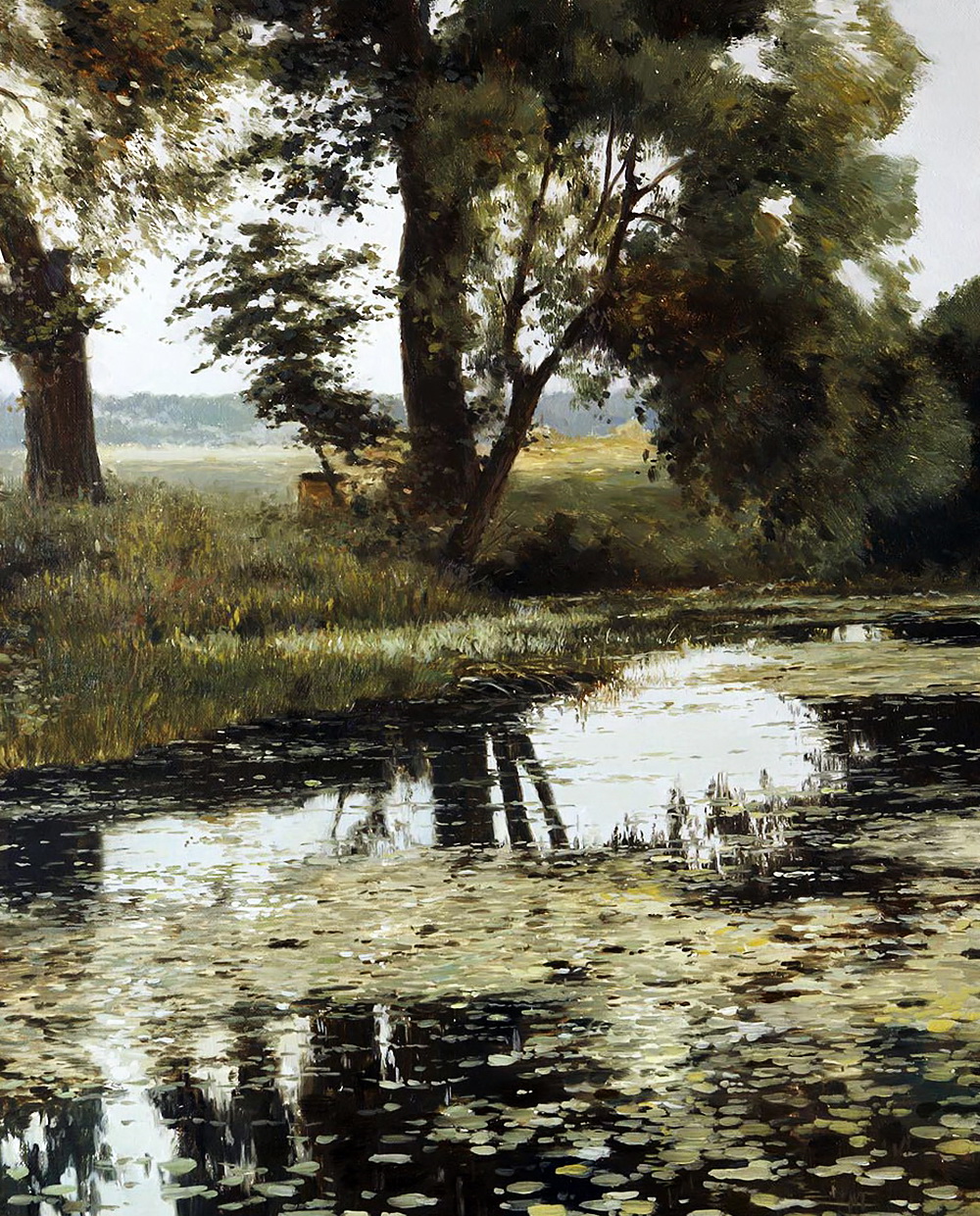 Левитан заросший пруд 1887