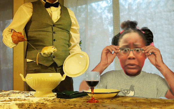 маус  на тарельке