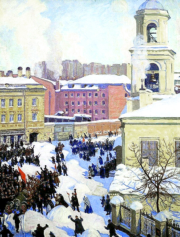 Кустодиев Б. «27 февраля 1917 года» (1917)