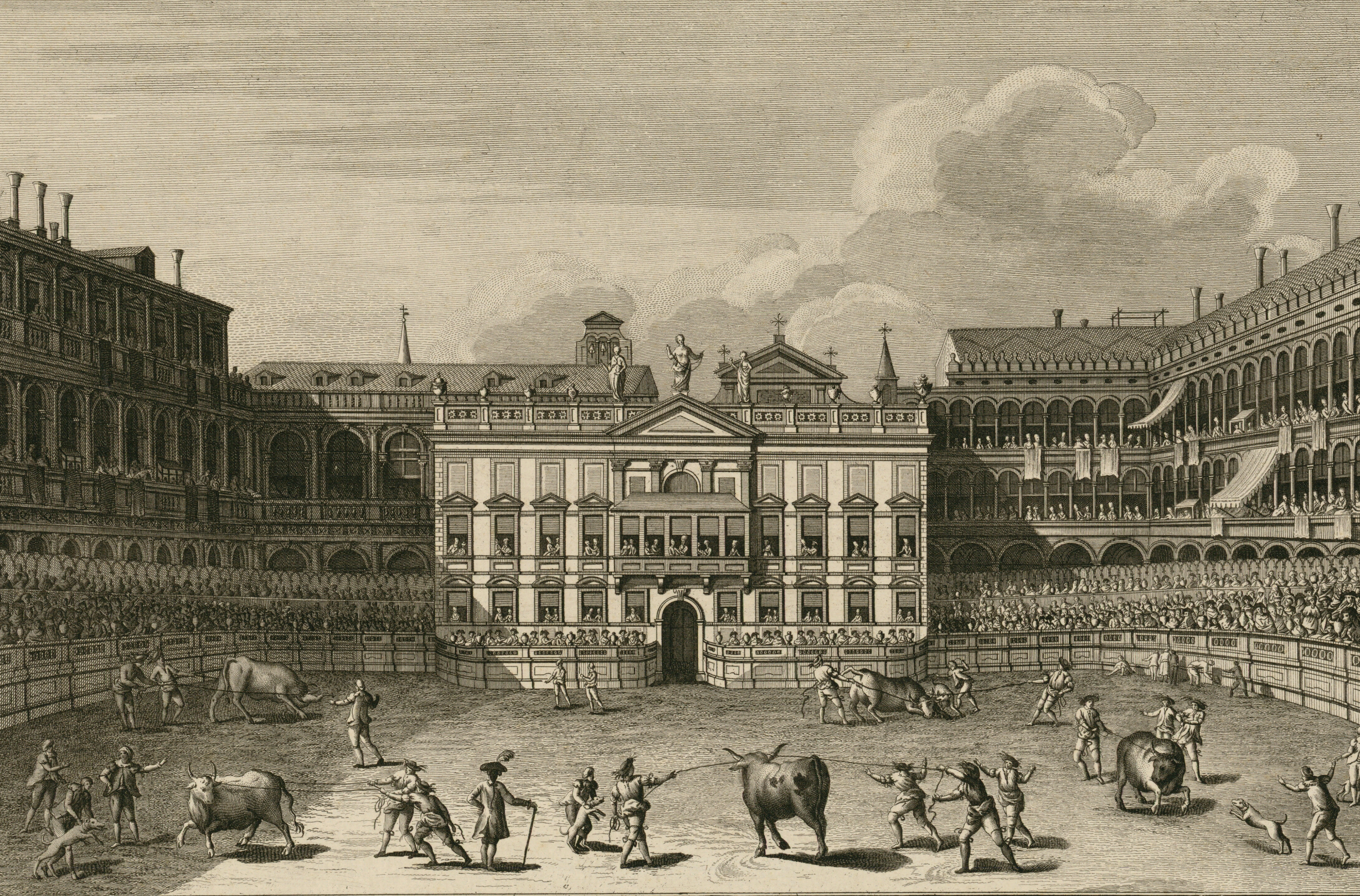 1782. Palais provisional Erigé dans la grande Place de St Marc de Venise le 24 janvier 1782, à l_o