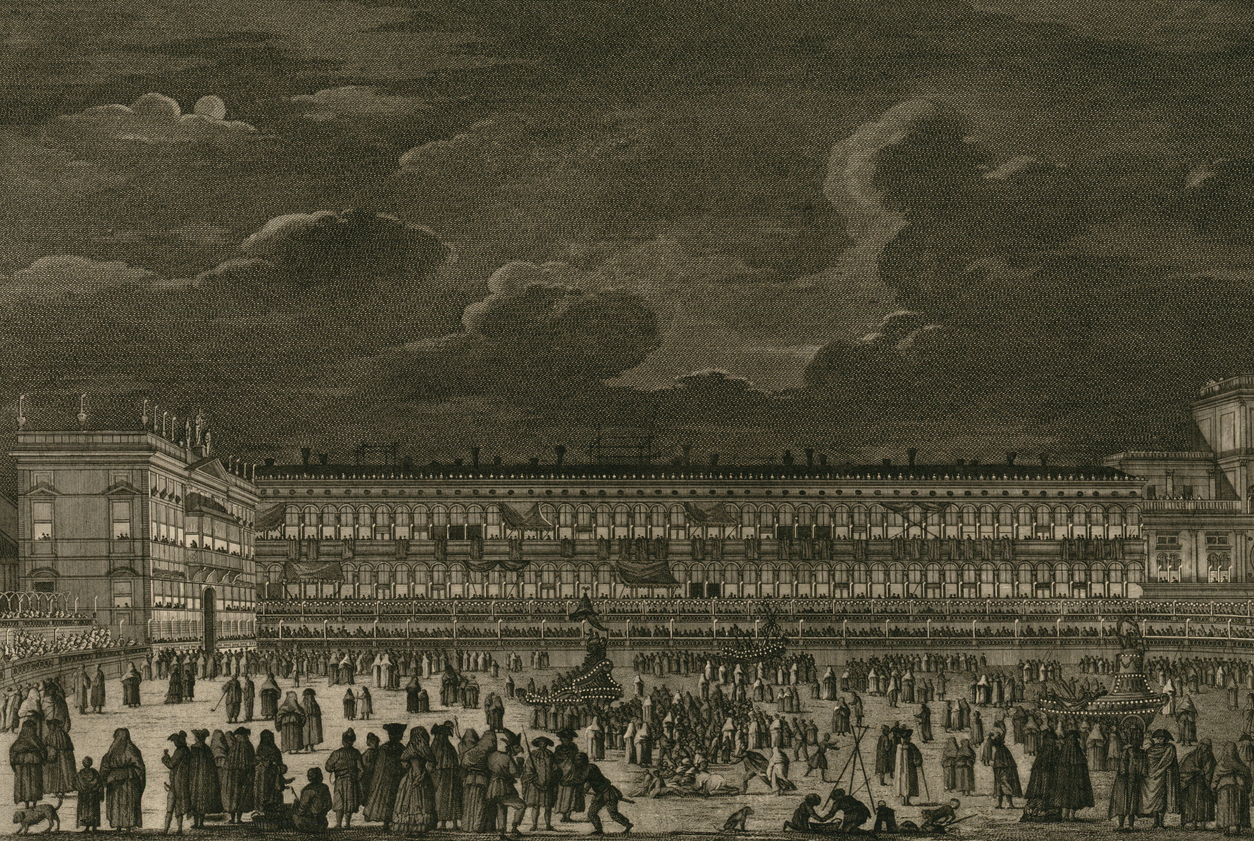 1782. Amphitheatre Erigé dans la grande Place de St Marc de Venise pour le soir du 24 janvier 1782,
