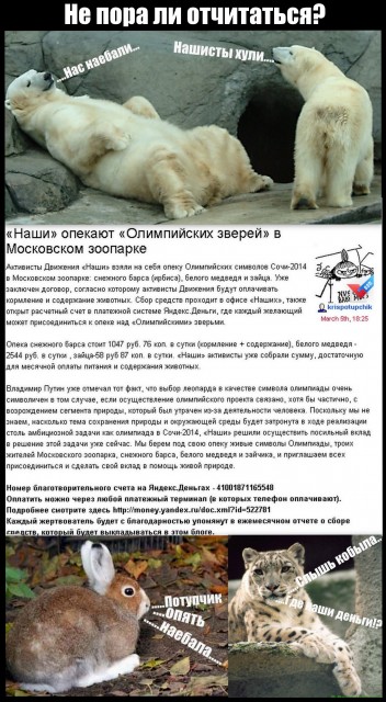 Наши опекают