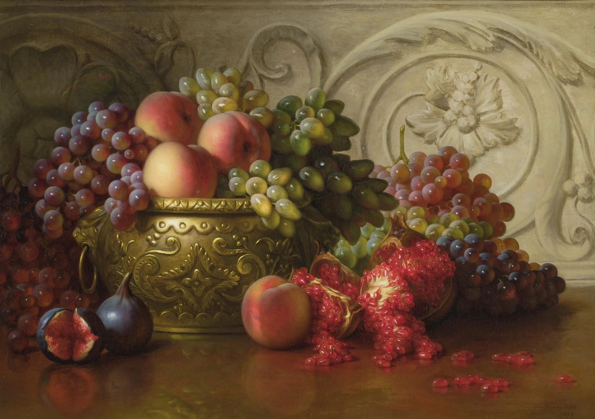 george-henry-hall-roman-grapes-a