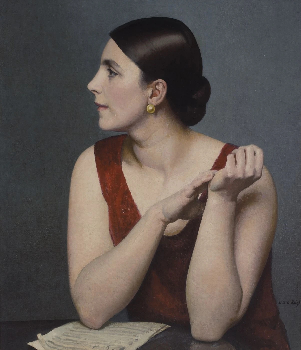 dame-laura-knight-the-red-dress-