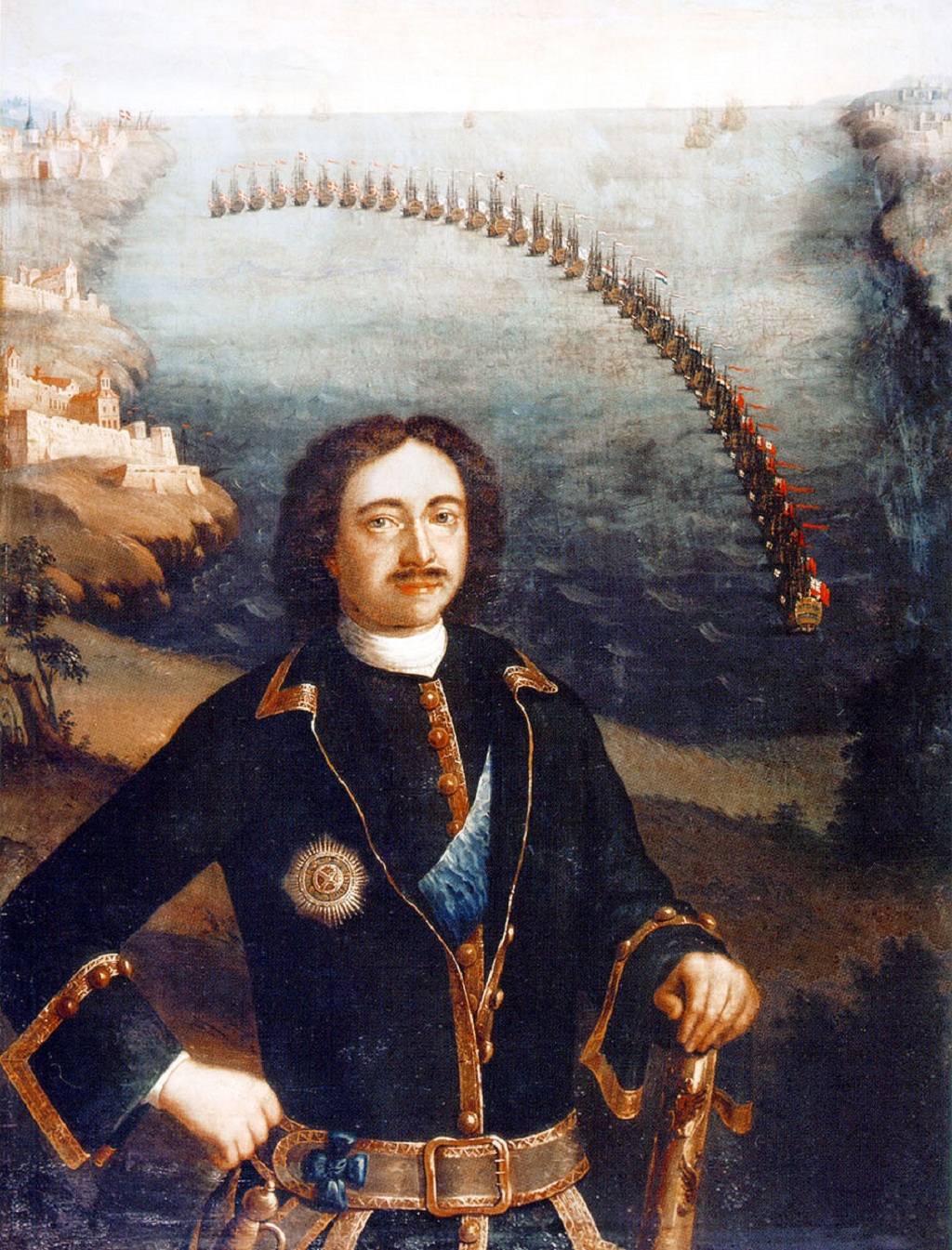 10.Л. Каравак. Портрет Петра I на фоне объединенной русск