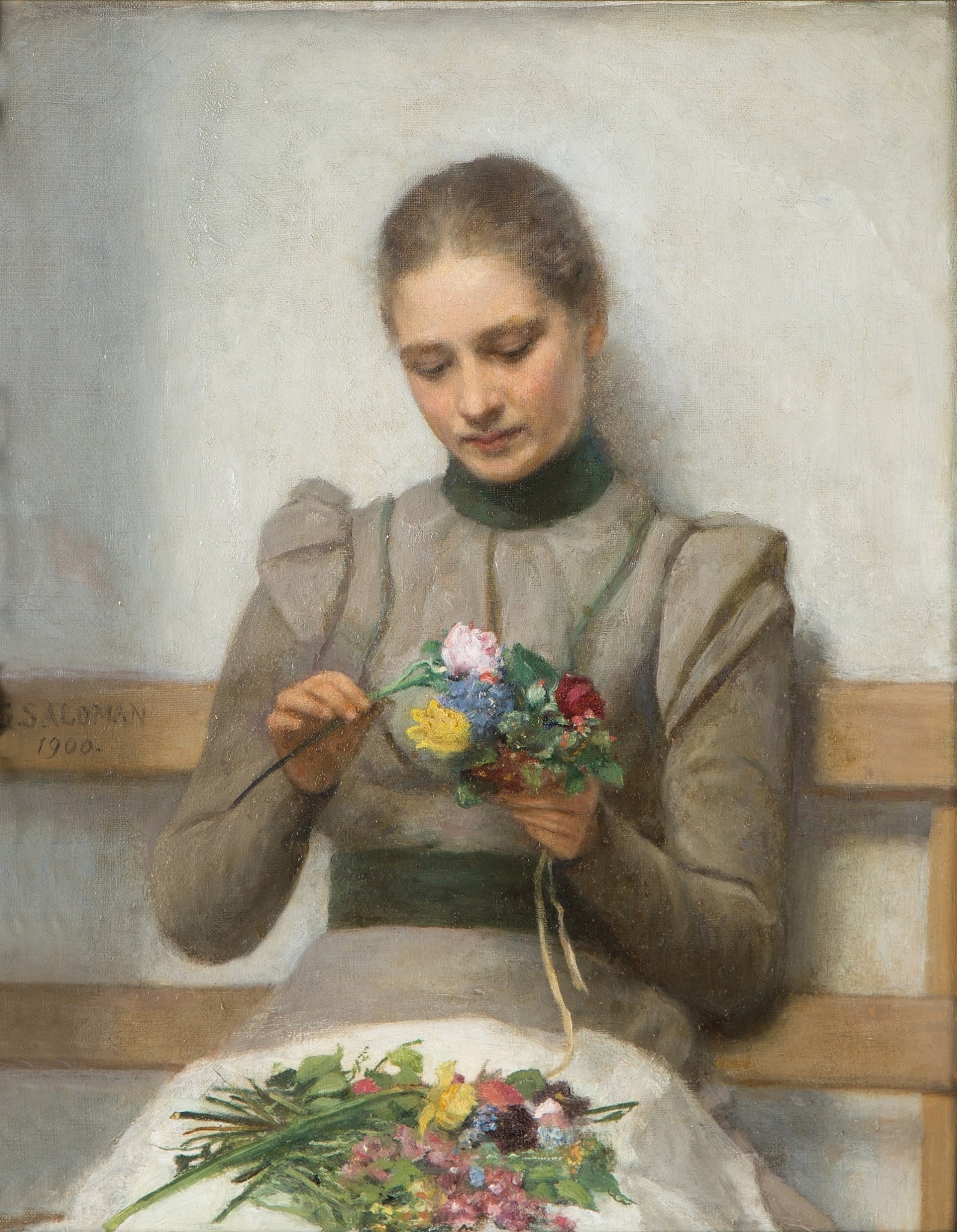 Geskel Saloman (1821-1902) Arranging Flowers 1900 - Catherine La Rose