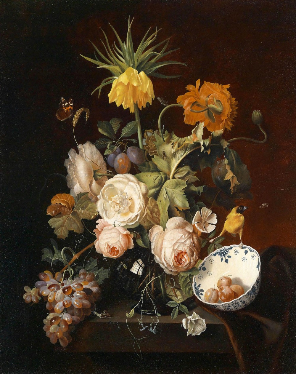 26JosefHolstaynБукет цветов с китайской пиалой(Bouquet Of Flowers With Ch