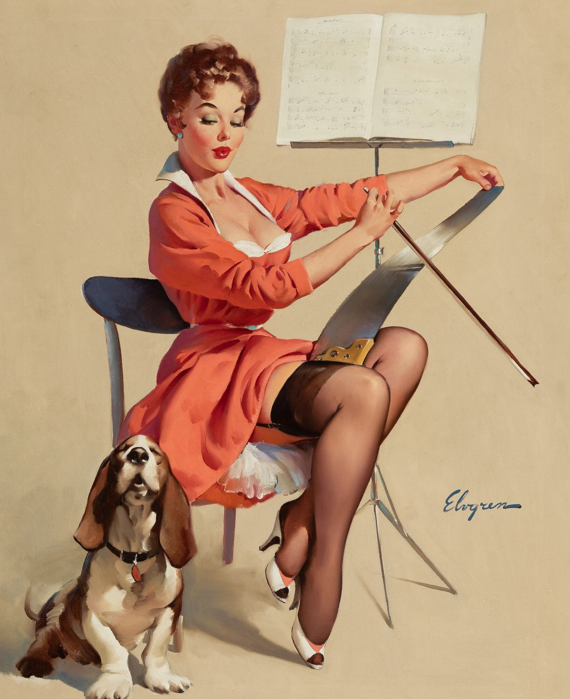 gil-elvgren-doggone-good--puppy-
