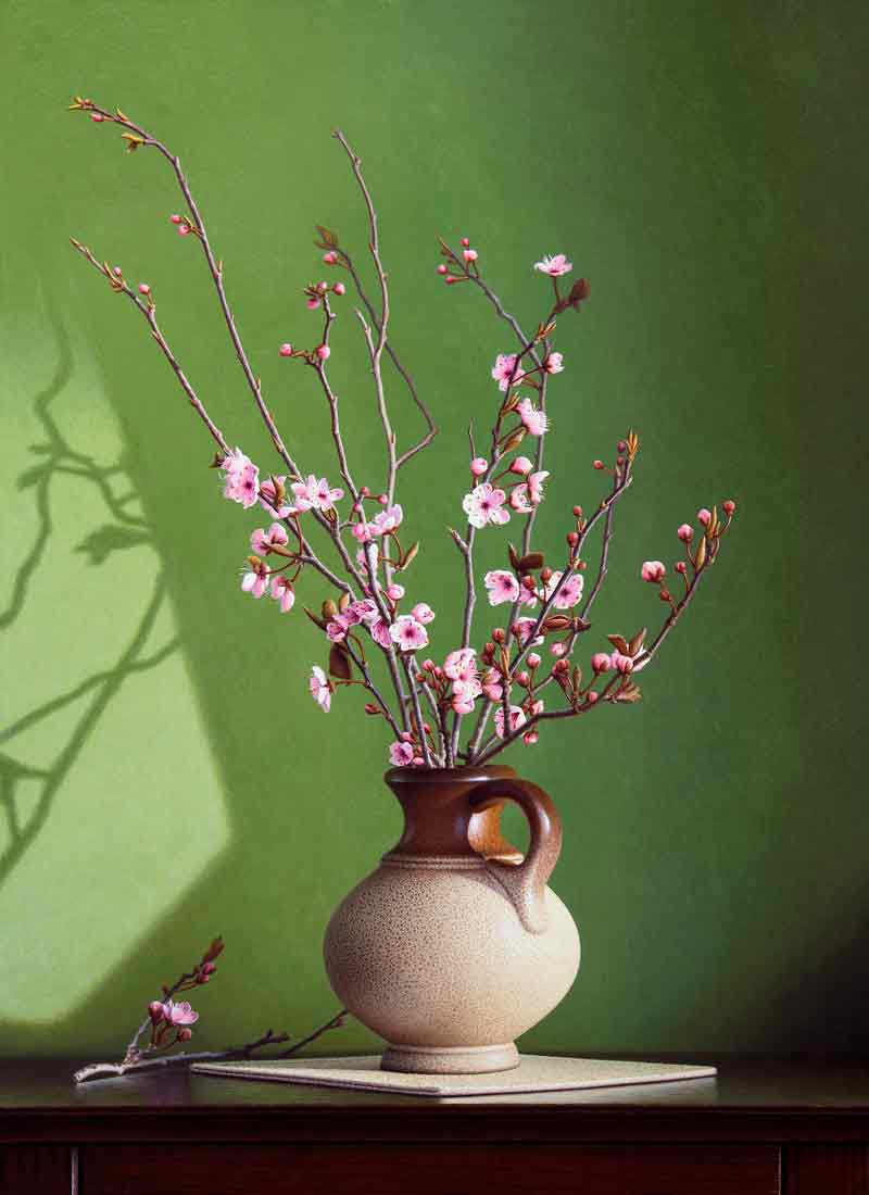 Brett-Humphries-Cherry-Blossom-Acrylic-painting-still-life
