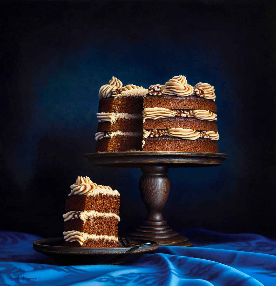 Brett-Humphries-Coffee-and-Walnut-Cake-42x40cm-painting-oil-still-life-fineart-art-London-galleries-