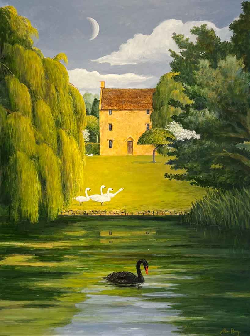 Alan-Parry-Black-Swan-painting-Catto-Gallery-Hampstead-London-galleries-exhibitions