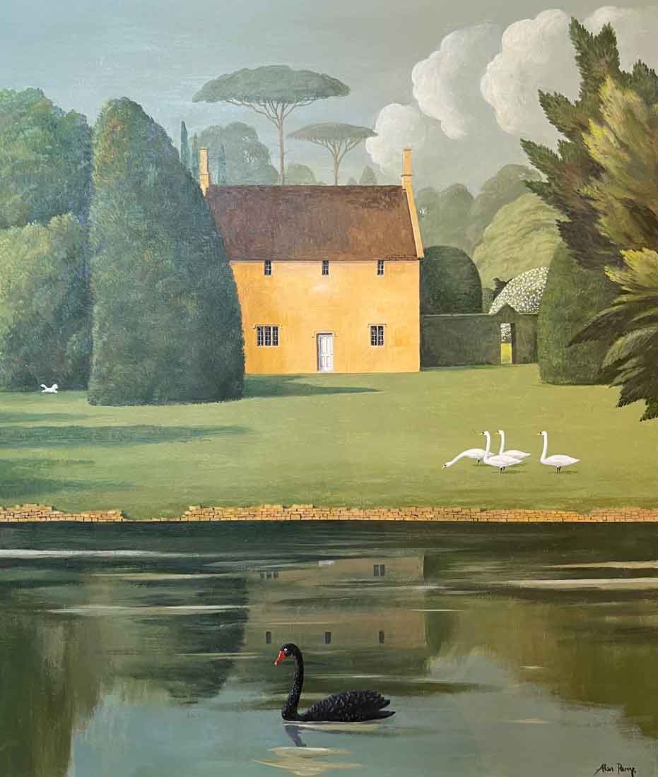 Alan-Parry-The-Black-Swan-acrylic-71-x-65cm