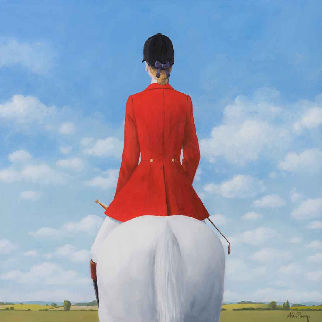 Alan-Parry-Lady-of-the-Chase-1-Fox-hunting-contemporary-painting-figurative-London-art-gallery