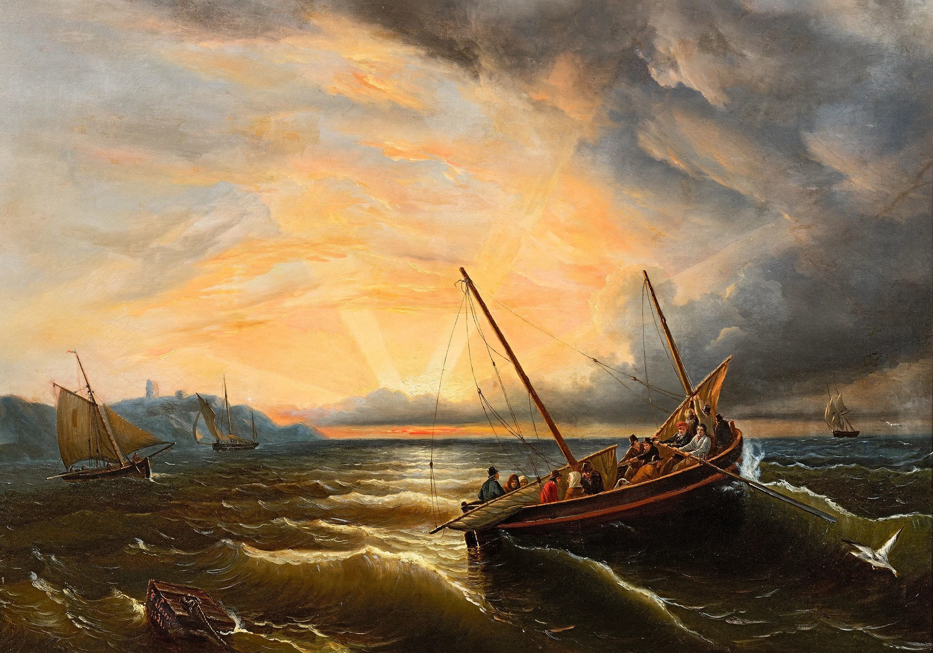 ferdinand-perrot-boats-at-settin