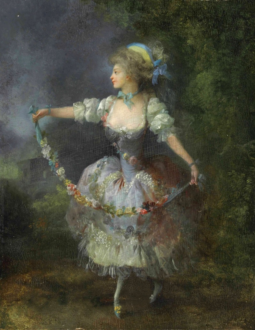 2 Девушка, танцующая с грляндой цветов (A girl dancing with a garland