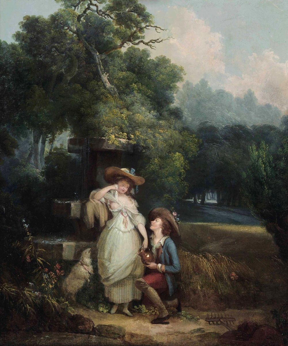 25 Пастух и пастушка у фонтана (A shepherd courting a shepherdess by a founta