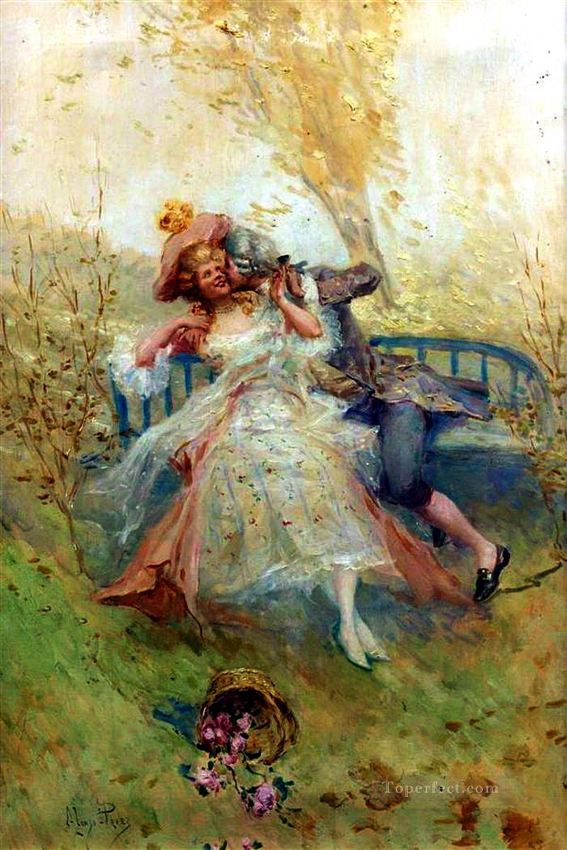 4-Lovers-on-a-Bench-Spain-Bourbon-Dynasty-Mariano-Alonso-Perez