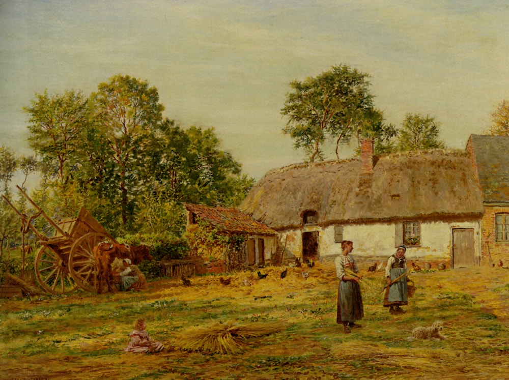 Firmin_Girard_Marie_Francois_The_Farmyard_Oil_on_Canvas-huge