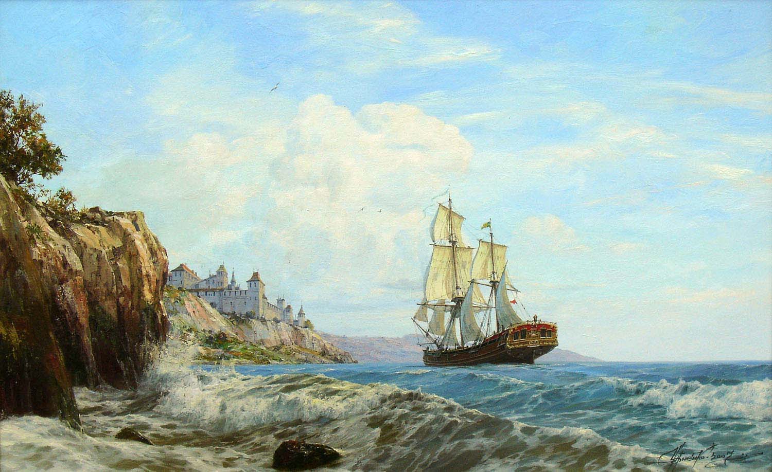 Chernenko-040-waves_sea_shore_sailing_ship_castle-b